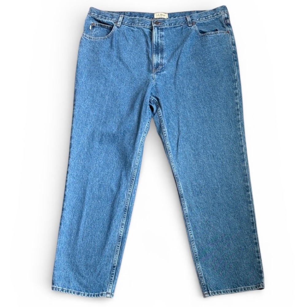 L.L. Bean Classic Straight Fit Blue Denim Jeans Men’s 46x32 Medium Blue